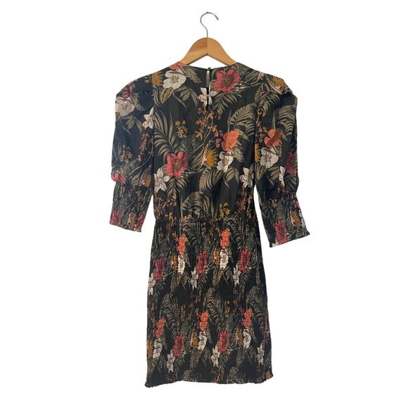 Rebecca Minkoff Geneva Floral Smocked Dress Size XXS - Picture 7 of 9